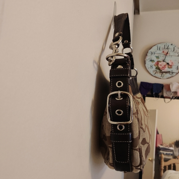 Vintage 90s Coach brown shoulder hobo bag - Picture 3 of 5